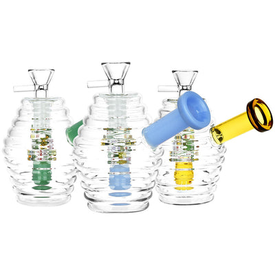 What's The Buzz Glass Water Pipe - 4" / 14mm F / Colors Vary - Headshop.com
