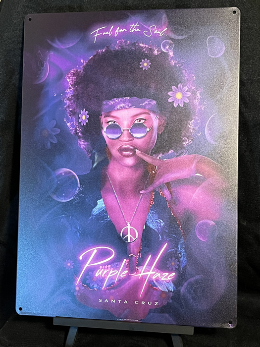 Purple Haze Pinup  32 CM x 48 CM Aluminum Sign - Headshop.com