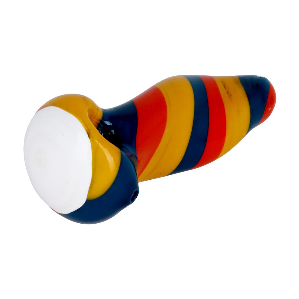 Dancing Queen Half-Twist Stem Glass Spoon Pipe - 4.5" - Headshop.com