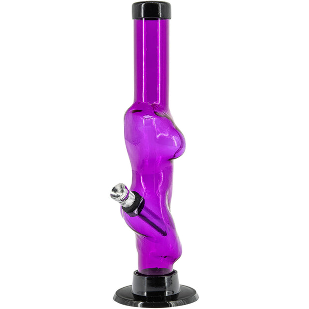 Acrylic Lady Contour Bong 8"  - Multiple Colors