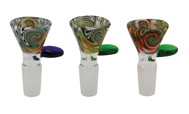 Worked Herb Slide - 14mm Male / Colors Vary - Headshop.com