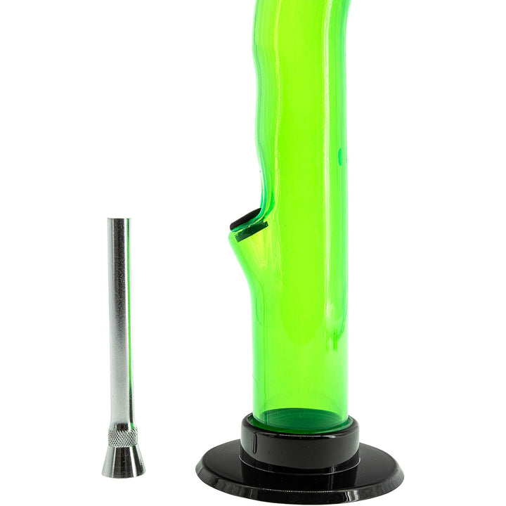 Acrylic Curved Tube Bong 10''