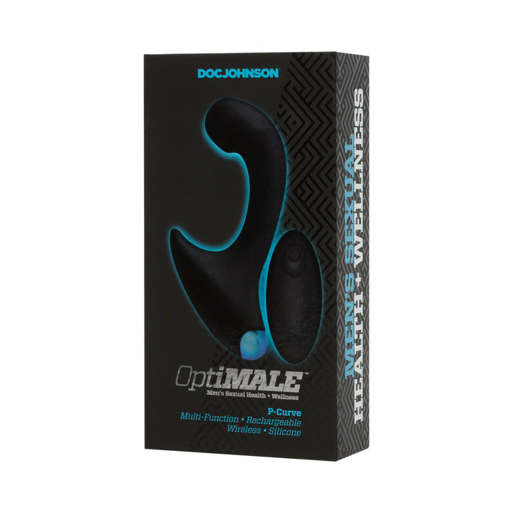 OptiMALE Vibrating P-Massager with Wireless Remote Black - Headshop.com