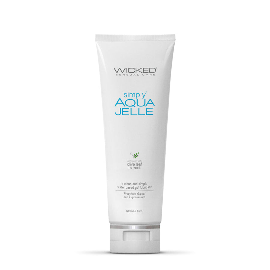 Wicked Simply Aqua Jelle Water Based Lubricant 4 oz. - Headshop.com