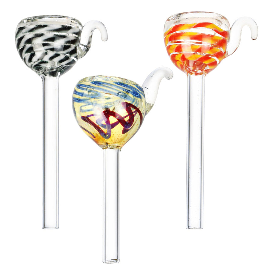 Glass Slide W/ Twisted Design - 9mm / Colors Vary - Headshop.com