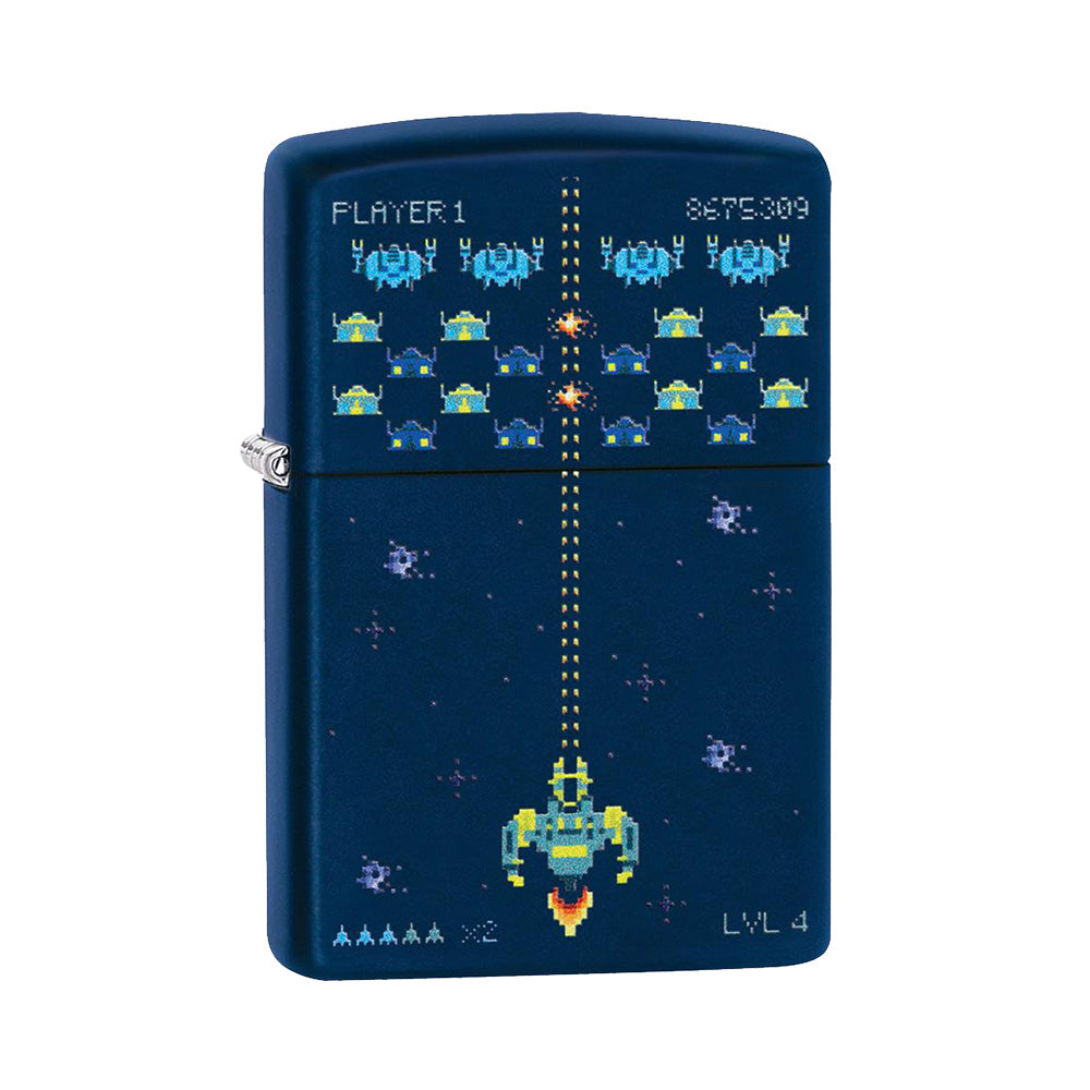 Zippo Lighter | Pixel Game | Navy Matte - Headshop.com