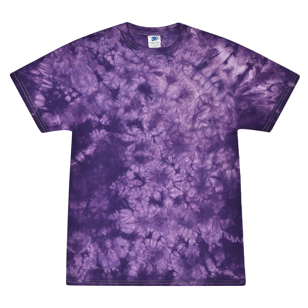 Short Sleeve Tie Dye T-Shirt | Crystal Purple - Headshop.com