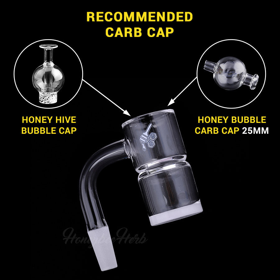 HONEY & MILK BEVEL SPLASH BUCKET QUARTZ BANGER - 90° DEGREE | YL - Headshop.com