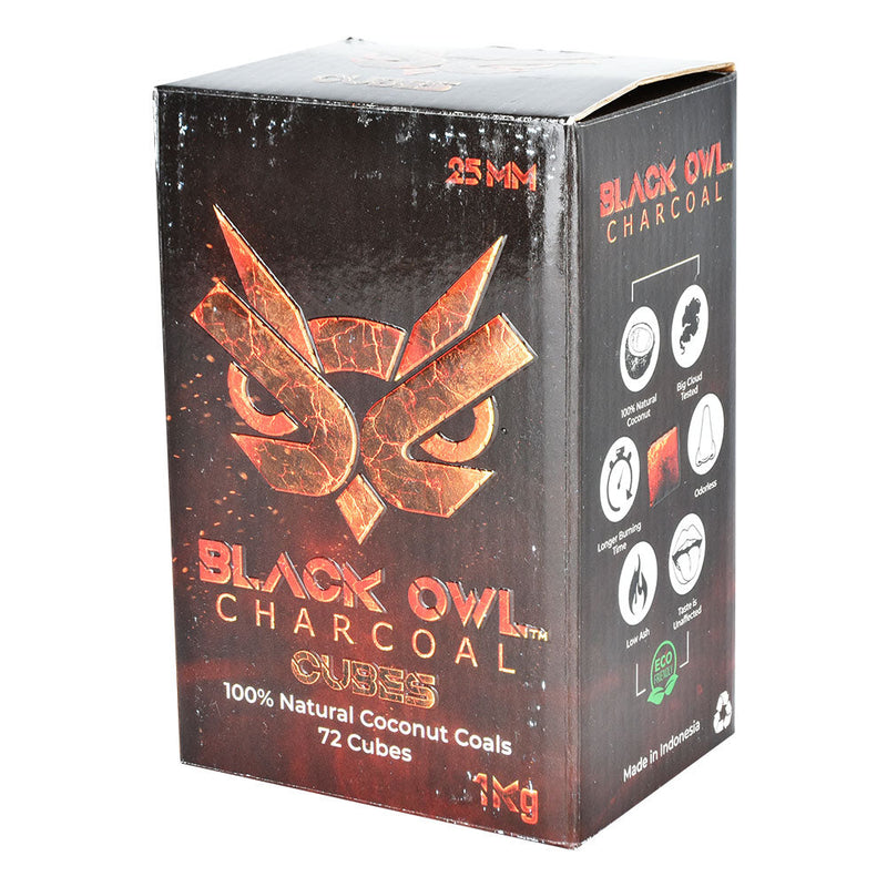 Black Owl Natural Coconut Premium Hookah Shisha Charcoal / 72 Cubes - Headshop.com