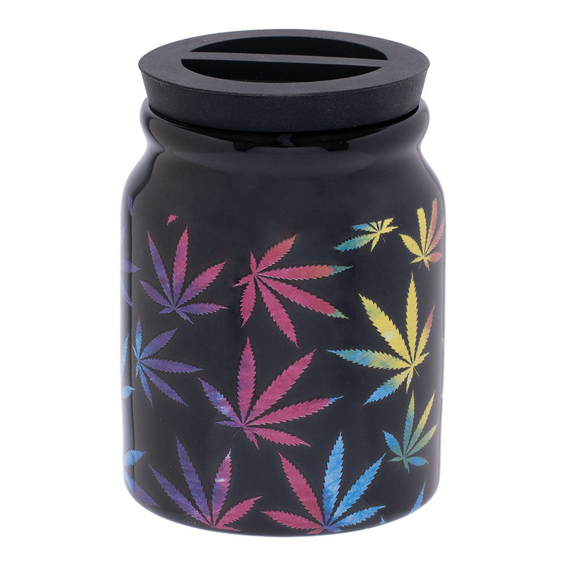 Fujima Happy Hemp Ceramic Stash Jar | 4.5" - Headshop.com