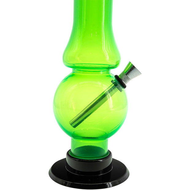 JM Enterprises  6-9" Acrylic Straight Tube Bubble Flare Bong - Multiple Colors