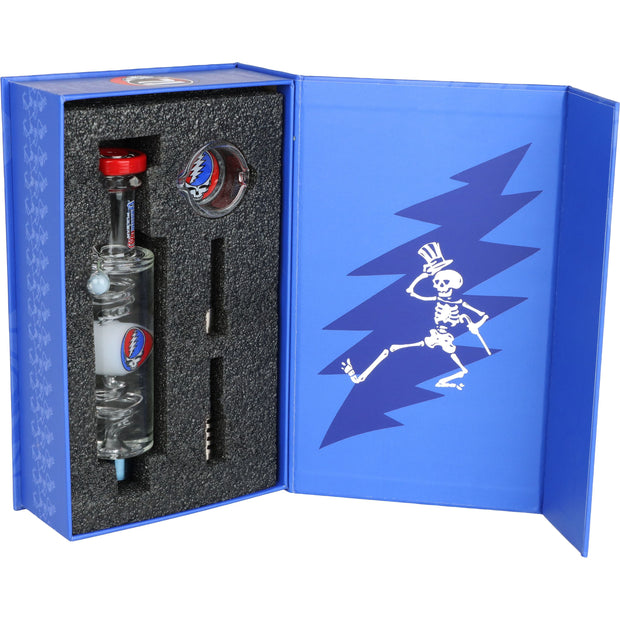 Grateful Dead x Pulsar Steal Your Face Glycerin Glass Dab Straw - 8.5" - Headshop.com