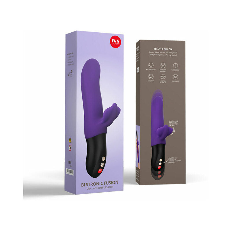 Fun Factory Bi Stronic Fusion Dual Action Pulsator Violet - Headshop.com