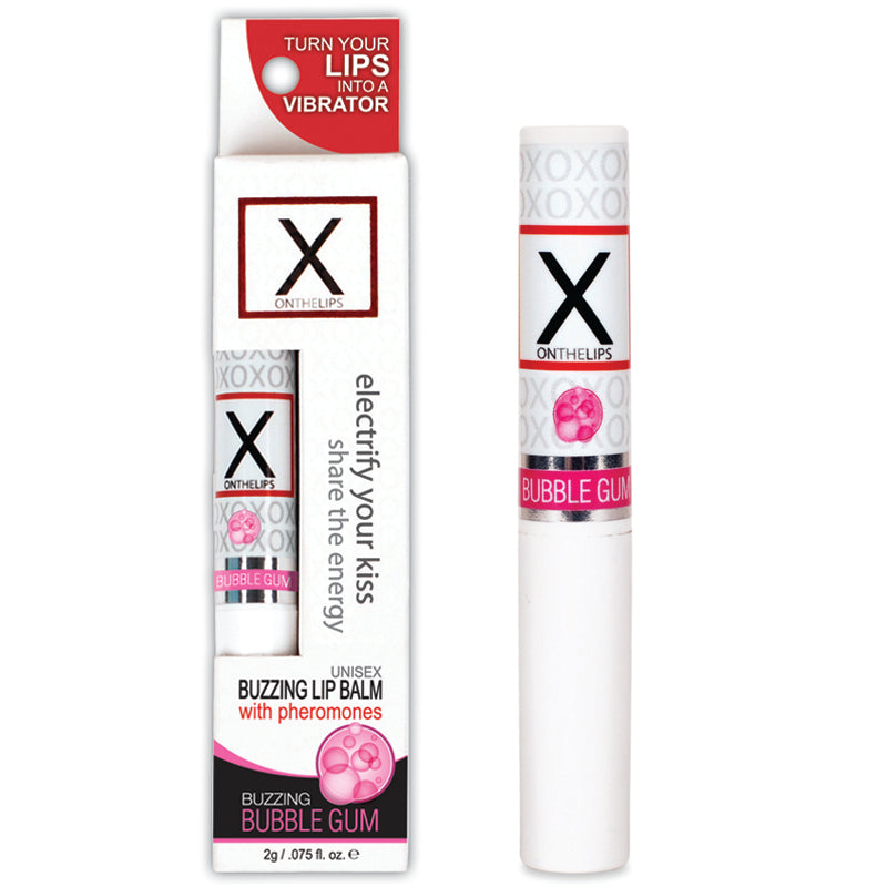 X on the Lips Bubble Gum Scent Buzzing Lip Balm w/Pheromones 0.075 fl oz - Headshop.com