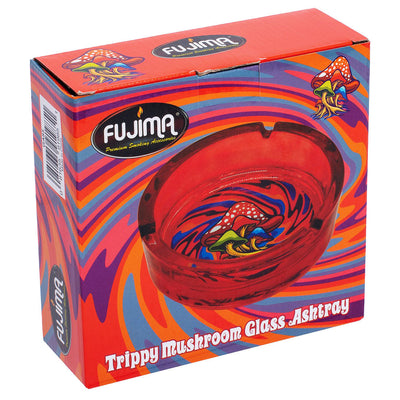Fujima Trippy Mushroom Glass Ashtray - 6.25" - Headshop.com