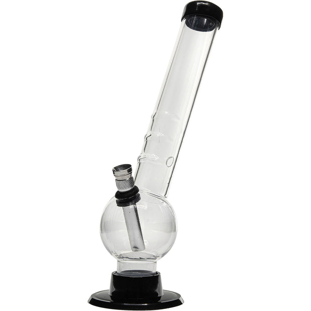 Acrylic Angled Neck Bubble Bong  8" - Multiple Colors