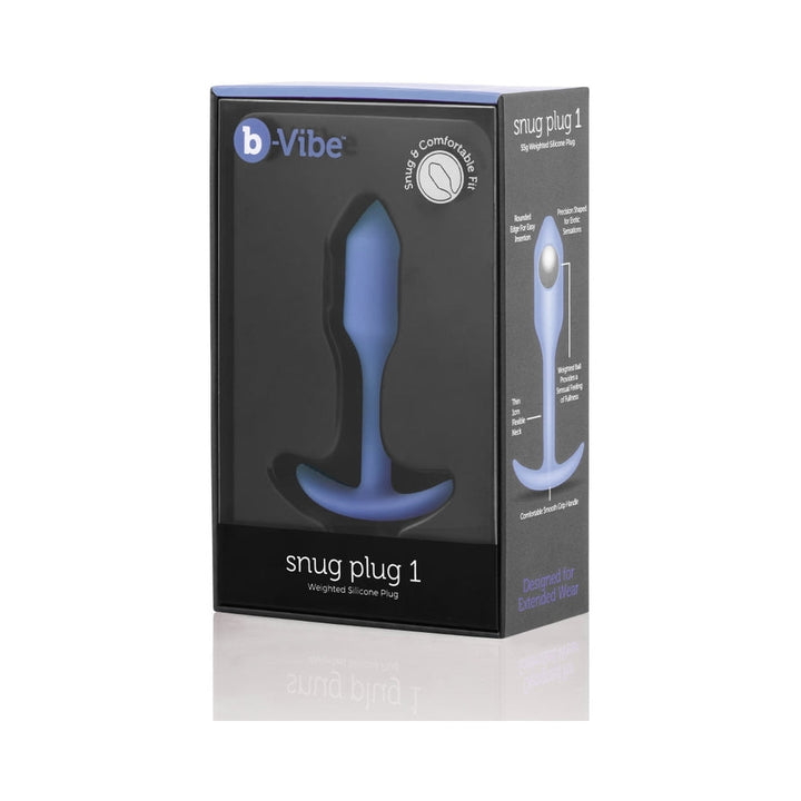 B-Vibe Snug Plug 1 Weighted Silicone Anal Plug Violet - Headshop.com