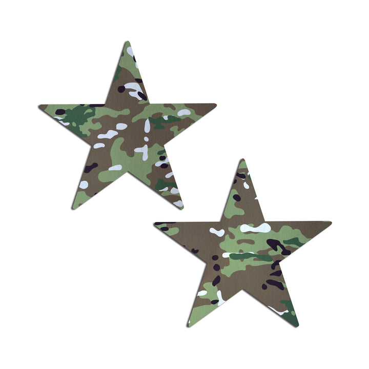 Pastease Nautical Star: Military Multi-Cam Camoflauge Nipple Pasties - Headshop.com
