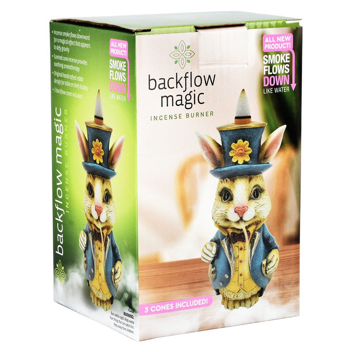 Alice In Wonderland Rabbit Backflow Cone Incense Burner - 6.25" - Headshop.com