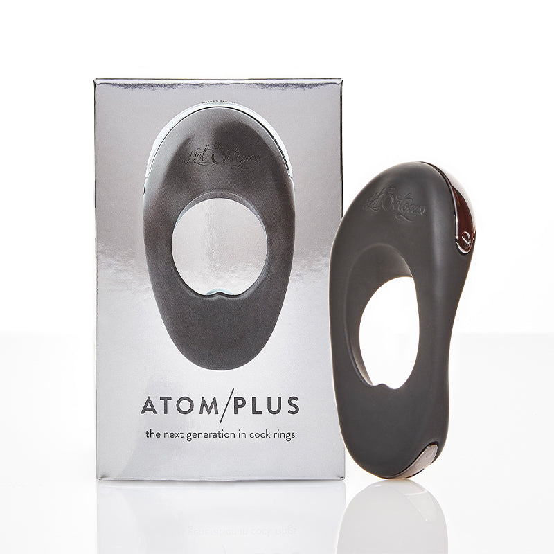 Hot Octopuss Atom Plus Rechargeable Vibrating Cock Ring Black - Headshop.com
