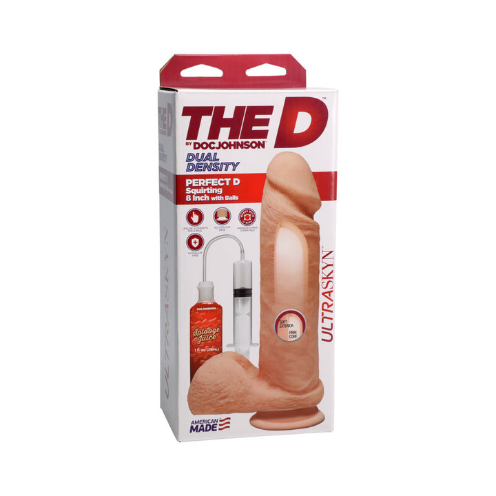 The D Perfect D Squirting 8 in. With Balls ULTRASKYN Vanilla - Headshop.com