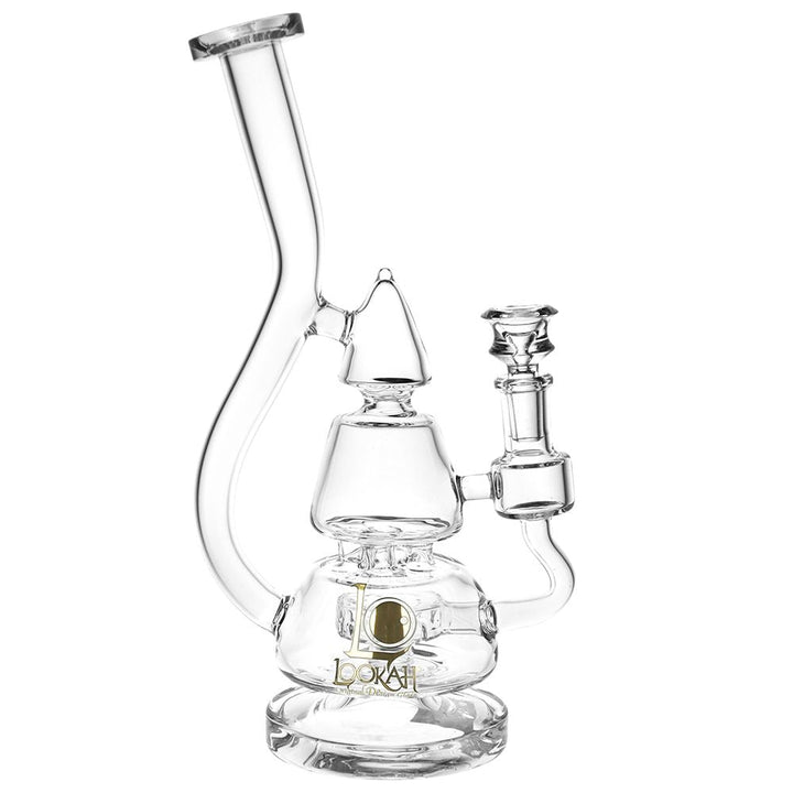 Lookah Glass Stacked Triangle Water Pipe | 11.25" - Headshop.com