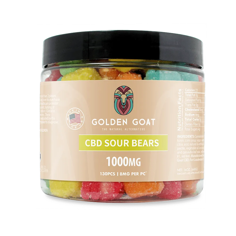 CBD Gummies 1000MG - Sour Bears - Headshop.com