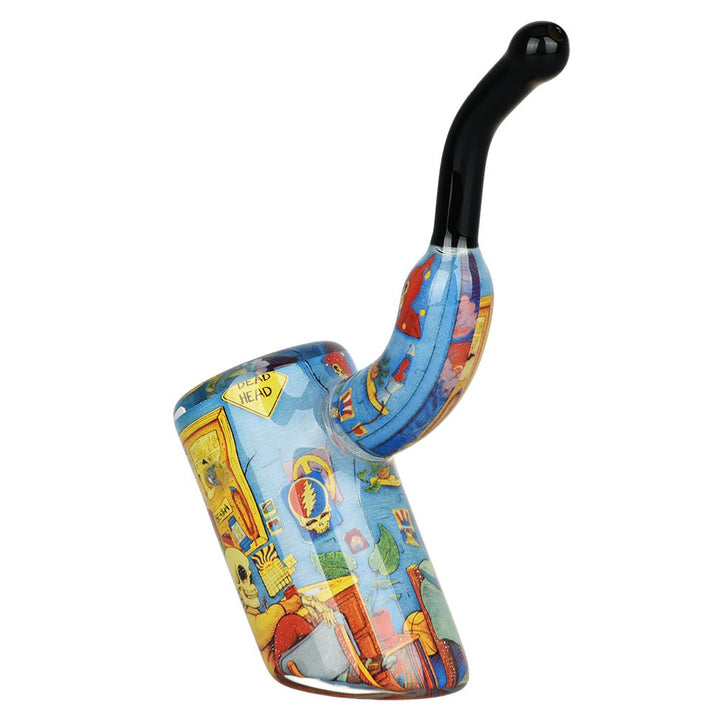 Grateful Dead x Pulsar Inside Print Bent Sherlock Pipe | 4" - Headshop.com