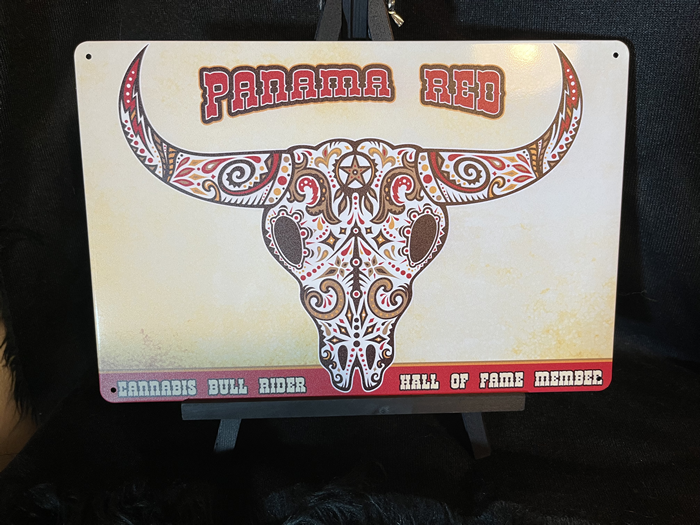 Panama Red 20 cm x 30 cm Aluminum Sign - Headshop.com