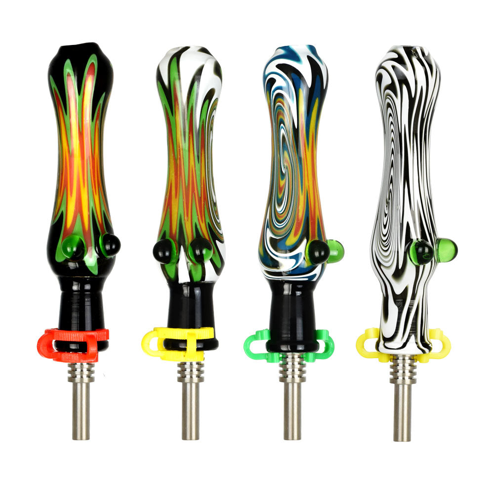 Fully Worked Wig Wag Dab Straw - 5.5" / Colors Vary - Headshop.com