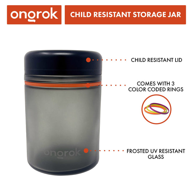 Ongrok 1000ml Child Resistant Storage Jar, 1 pack - Headshop.com