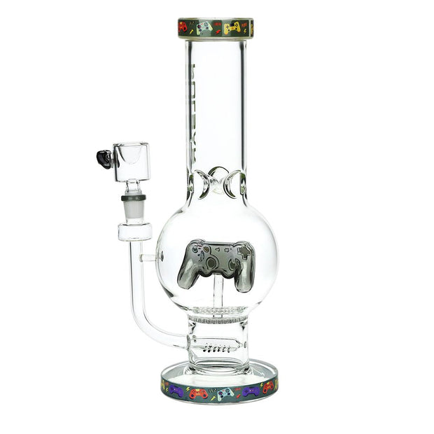 Pulsar Game Time Bubble Base Glass Water Pipe - 12.5" / 14mm F