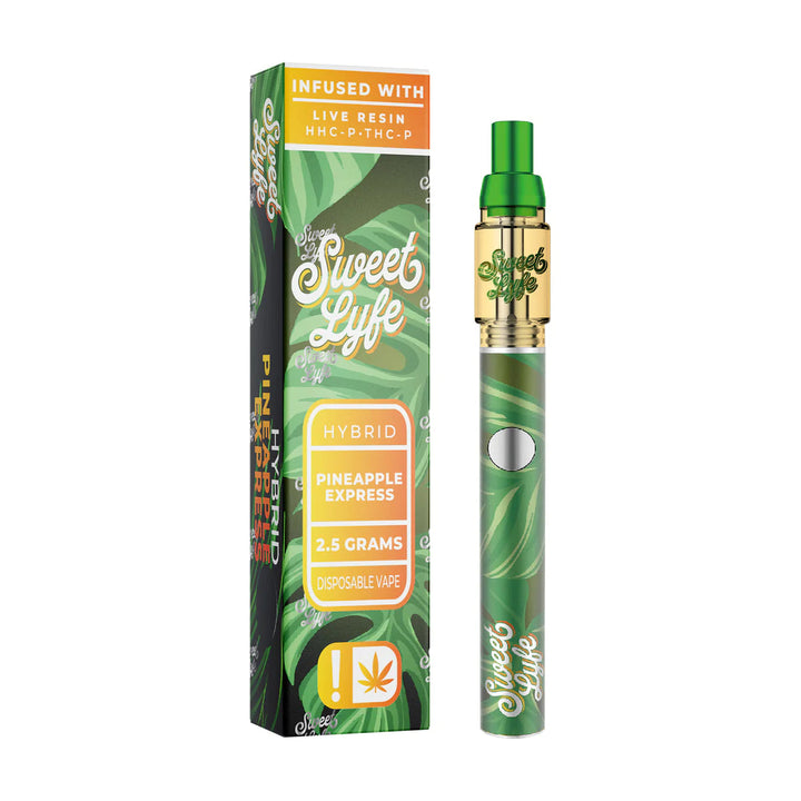 Sweet Life 2.5ml Disposable Vape Pen Infused with Live Resin HHC-P+THC-P - Pineapple Express - Hybrid - Headshop.com
