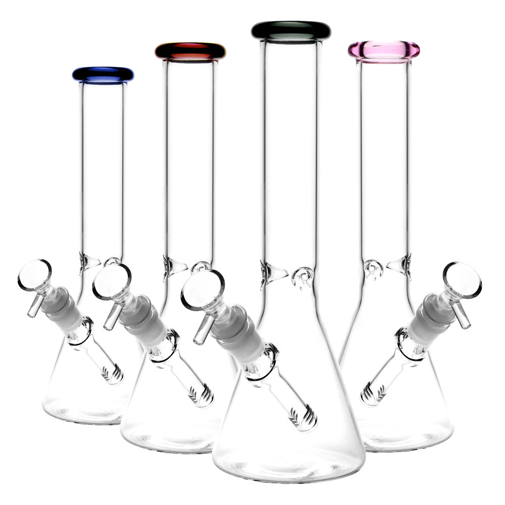 Classic Glass Beaker Light Water Pipe | 14mm F | Colors Vary - Headshop.com