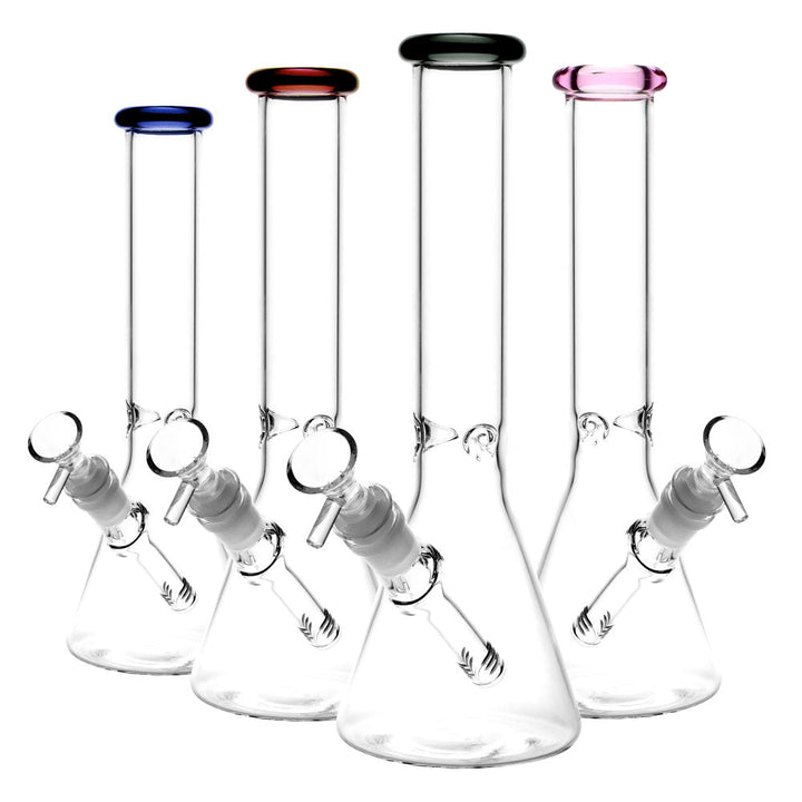 Classic Glass Beaker Light Water Pipe | 14mm F | Colors Vary - Headshop.com