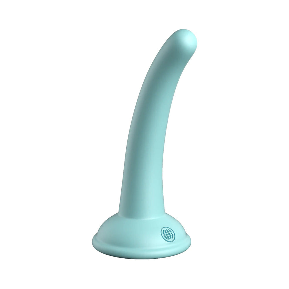 Dillio Platinum Collection Curious Five 5 in. Silicone Dildo Teal - Headshop.com
