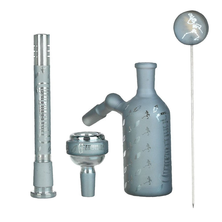 Grateful Dead x Pulsar Bolts And Skellies Glass Beaker Water Pipe Set | 13.75" | 14mm F - Headshop.com