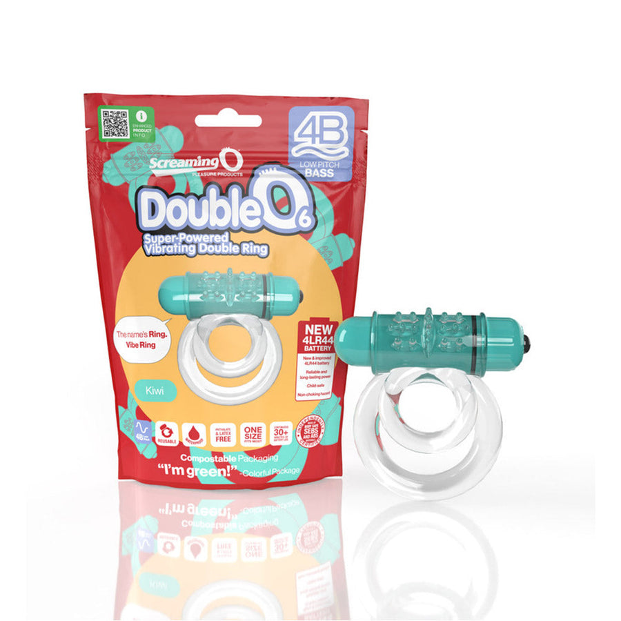 Screaming O 4B DoubleO 6 Vibrating Double Cockring Kiwi - Headshop.com
