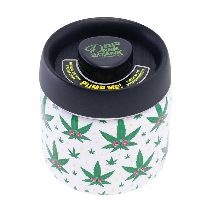 Fujima Dank Tank Vacuum Glass Jar - 4.2" / Hemp Leaf