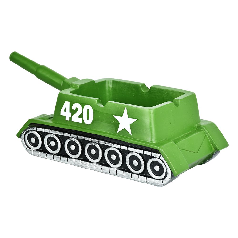 Tank Ceramic Ashtray - 4.25" x 3.25" - Headshop.com