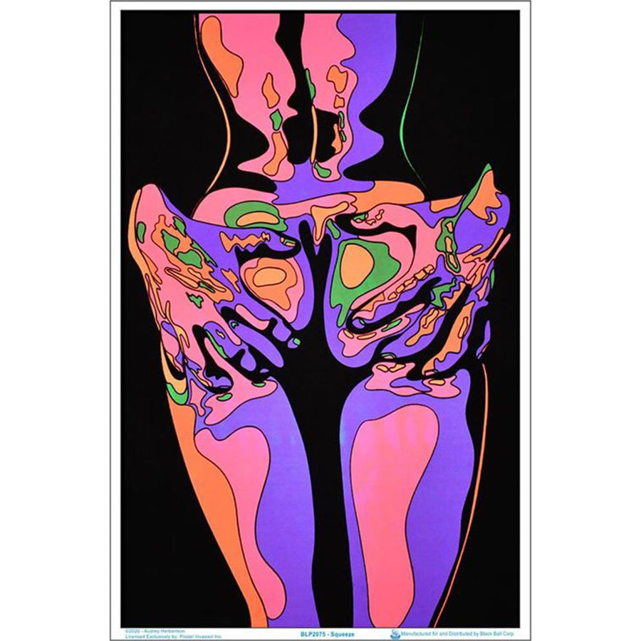 Squeeze Flocked Blacklight Poster - 23"x35" - Headshop.com