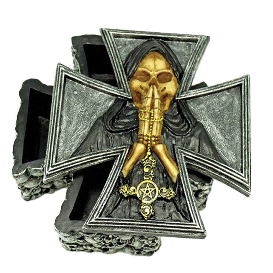 Skull Cross Storage Box - 5.5"x3.5" - Headshop.com