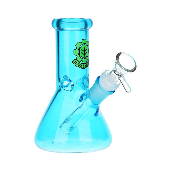 SeshGear Shorty Beaker Color Glass Water Pipe | 5.75" | 14mm F - Headshop.com