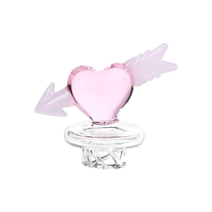 4CT BUNDLE - Cupid Heart Glass Carb Cap - 30mm - Headshop.com