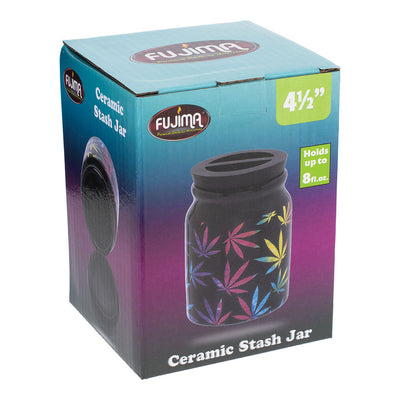 Fujima Happy Hemp Ceramic Stash Jar | 4.5" - Headshop.com