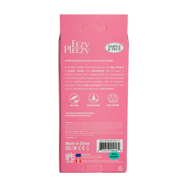 Simple & True Eezy Pleezy Classic Vibrator 5.5 in. Pink - Headshop.com