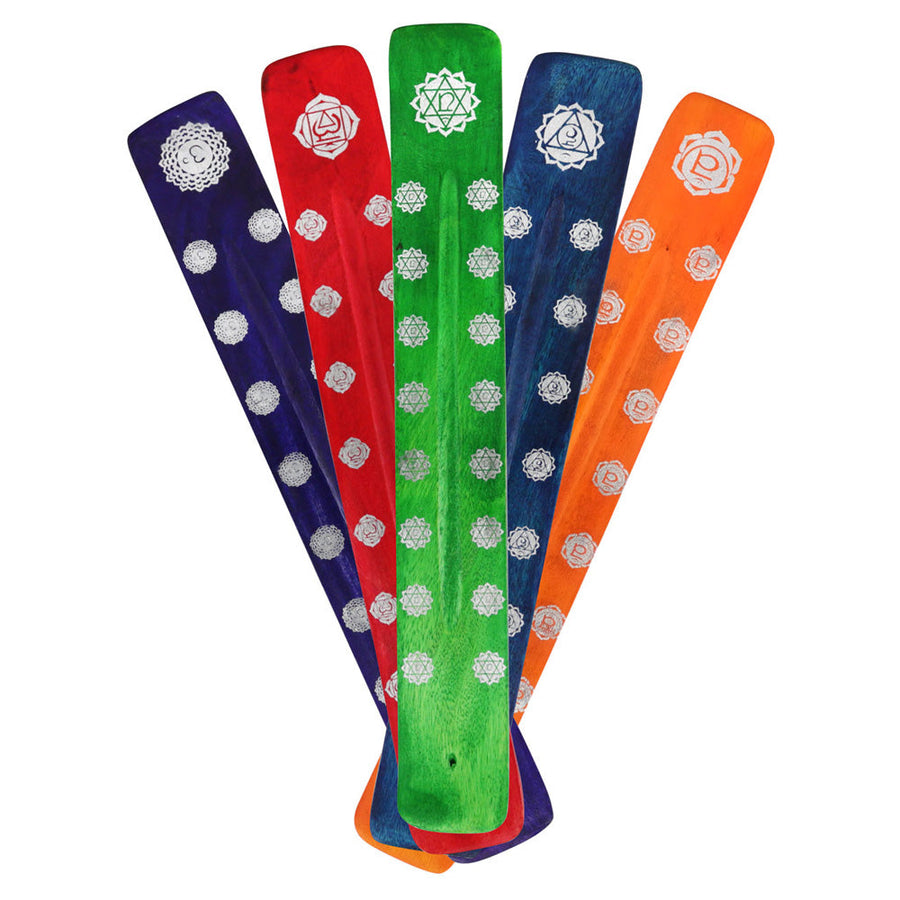 Incense Burners - 10" / Chakra Colors - 7PC SET - Headshop.com