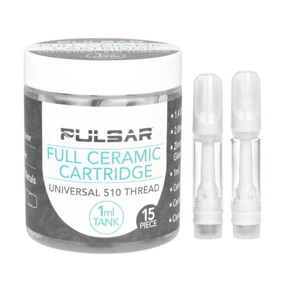 15PC TUB - Pulsar Full Ceramic Cartridge - 1mL - Headshop.com