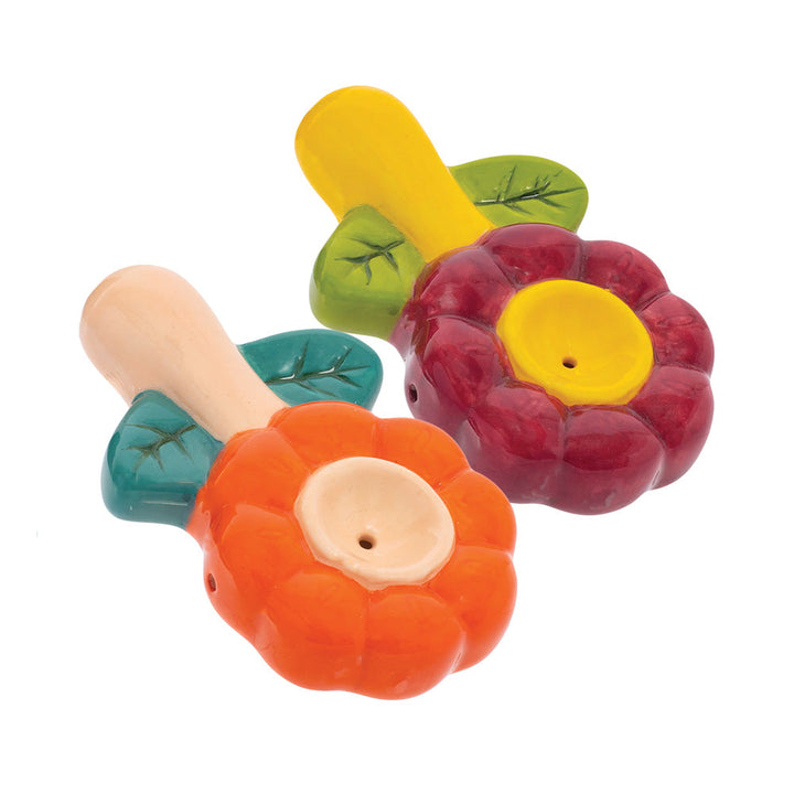 Wacky Bowlz Flower Ceramic Pipe | 3.5" - Headshop.com