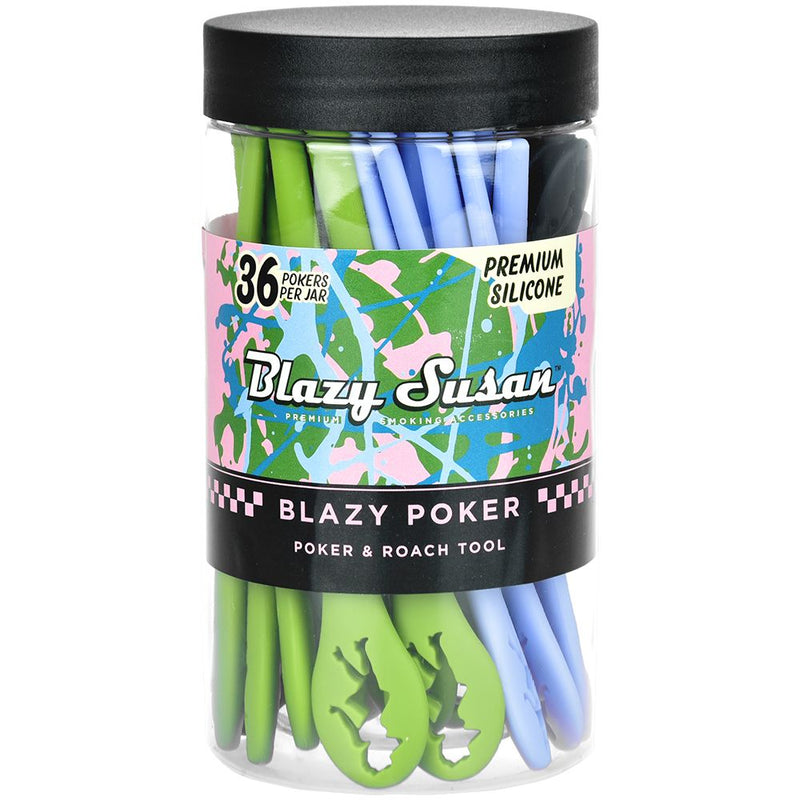 36CT JAR - Blazy Susan Silicone Poker And Roach Tool - 5.2" - Headshop.com